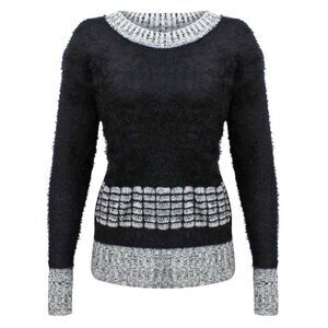 Pullover Sweater With Contrasting Pattern